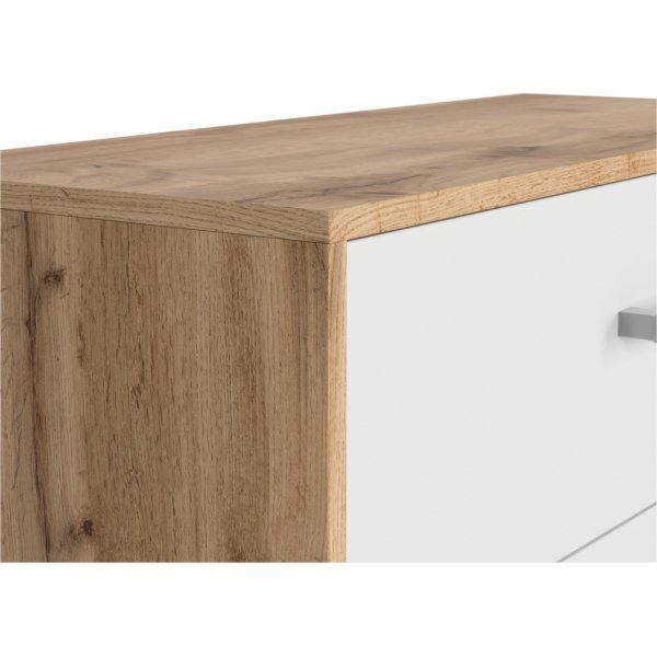Matos Kommode 80 cm - Wotan Eiche/wei�