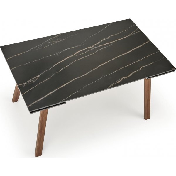 Lozano Esstisch 140-200 x 82 cm - Schwarzer Marmor/Walnuss Lozano Esstisch 140-200 x 82 cm - Schwarzer Marmor/Walnuss