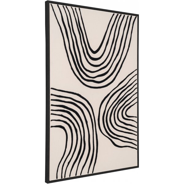 Lipari-Leinwandgemlde B 60 x 90 cm - Schwarz/Beige
