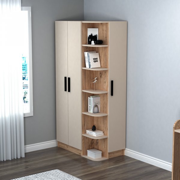 Luses Kleiderschrank - Kiefer/Beige Luses Kleiderschrank - Kiefer/Beige