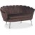 Kingsley 2-Sitzer-Sofa aus braunem Samt mit Chrombeinen + Mbelfe