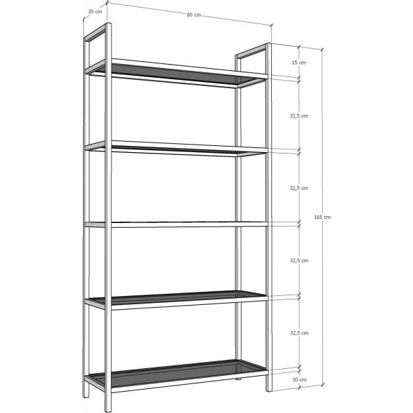 Komma B�cherregal - Schwarz