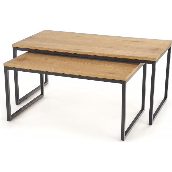 Lisha Tisch 80 x 50 cm - Eiche/schwarz