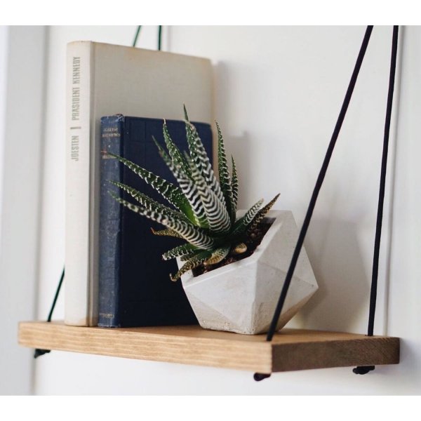 Abstraktes Wandregal 55 - Nussbaum