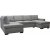 Solna U-Sofa 309 cm - Hellgrau + Mbelpflegeset fr Textilien