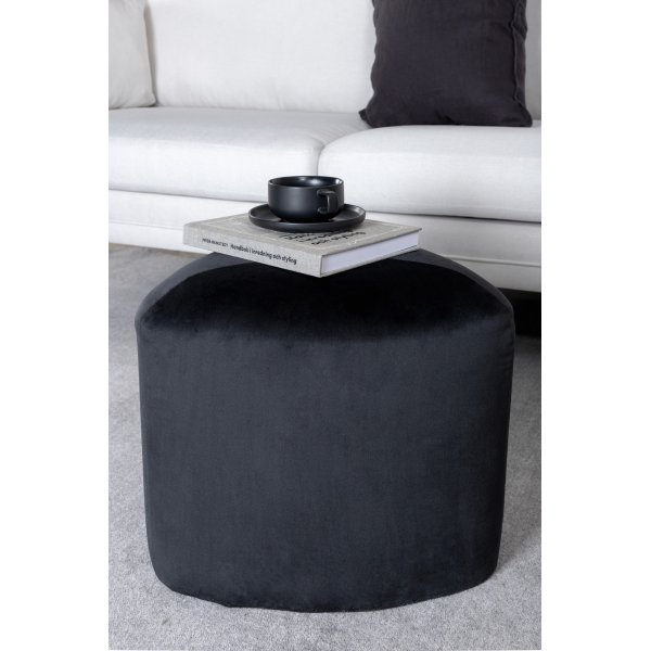 Tee-Hocker - Schwarzer Samt Tee-Hocker - Schwarzer Samt
