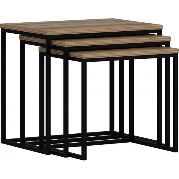 Evia Tisch 45/50/55 x 36/38/40 cm - Walnuss