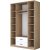 Bardo Kleiderschrank 140 x 51,5 x 210 cm - Walnuss/Wei