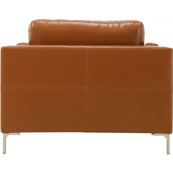 Sessel cognacfarbenes Kunstleder - Cansas + Fleckentferner fr Mbel