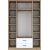 Bardo Kleiderschrank 140 x 51,5 x 210 cm - Walnuss/Wei