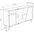 Fione Sideboard 150 cm - Eiche/wei