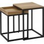 Greg Tisch 40/45 x 38/40 cm - Honigbraun/Schwarz