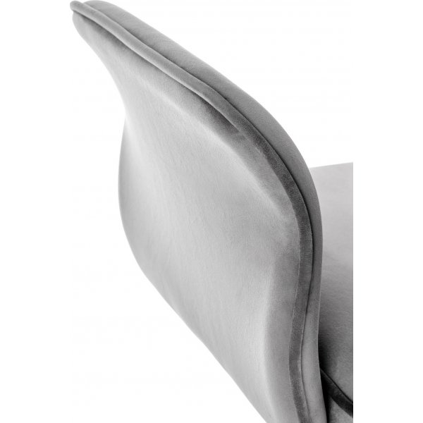 Run-Bürostuhl aus grauem Samt Run-Bürostuhl aus grauem Samt