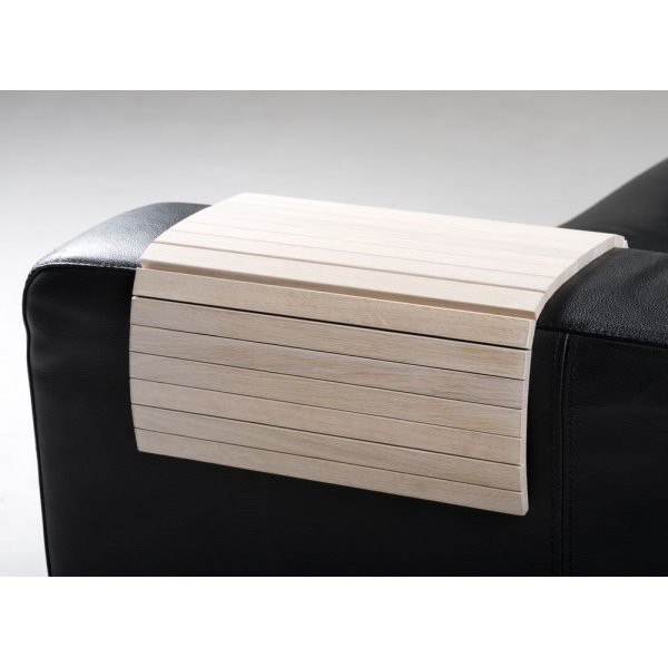 Hayden Tablett fr die Sofa Armlehne - Whitewash Eiche