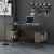 Iommi Schreibtisch 120x60 cm - Anthrazit/Walnuss