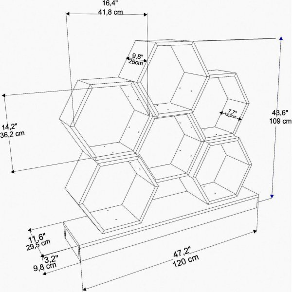 Cicek Bcherregal - Wei/Eiche