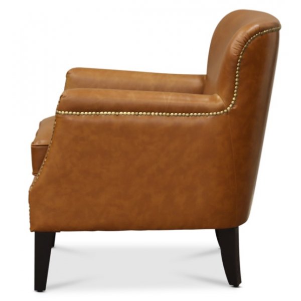 Ambassador Professor Sessel aus braunem Leder + Fleckentferner fr Mbel