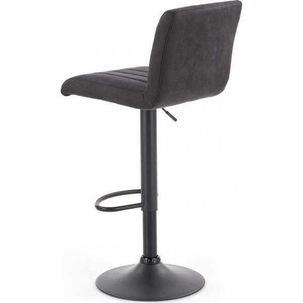 Elfrieda Barhocker - Dunkelgrau (PU) / schwarz