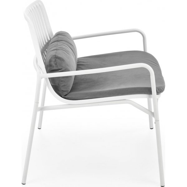 Melby-Sessel - Weiß/Grau Melby-Sessel - Weiß/Grau