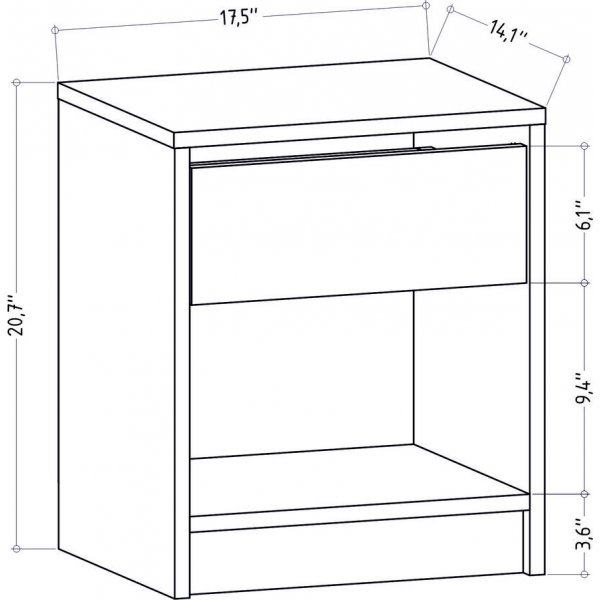 Sheridan Nachttisch - Eiche