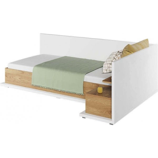 Simi Bett rechts 90 x 200 cm - Wei/Hickory