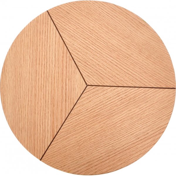 Polos Couchtisch 45 cm - Eiche/schwarz