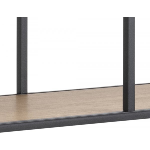 Seaford Bcherregal 135x185 cm - Eiche/schwarz