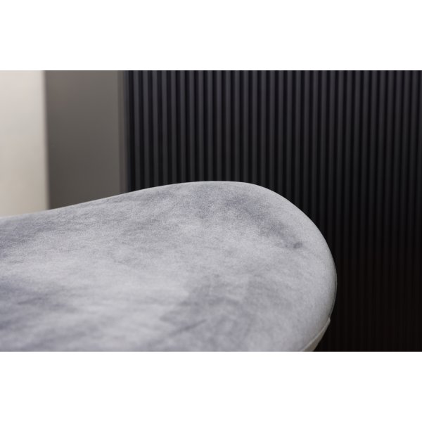 Lilja Esszimmerstuhl - Grauer Samt/Schwarz Lilja Esszimmerstuhl - Grauer Samt/Schwarz