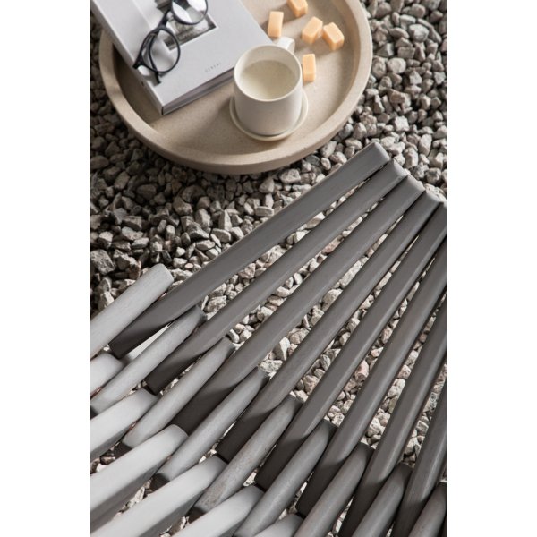 Asta Loungesessel - Dunkelgrau/Offwhite