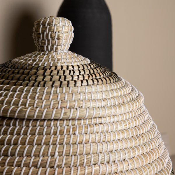 Chennai-Korb 33 cm - Beige/Seegras