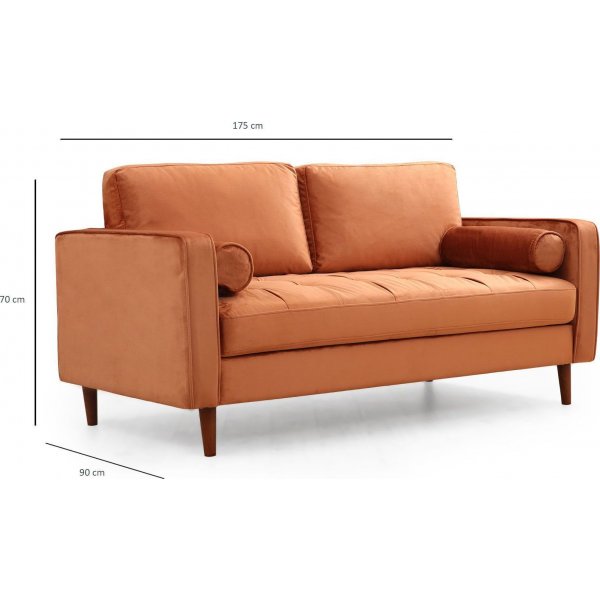 Rome 2-Sitzer-Sofa - Orange