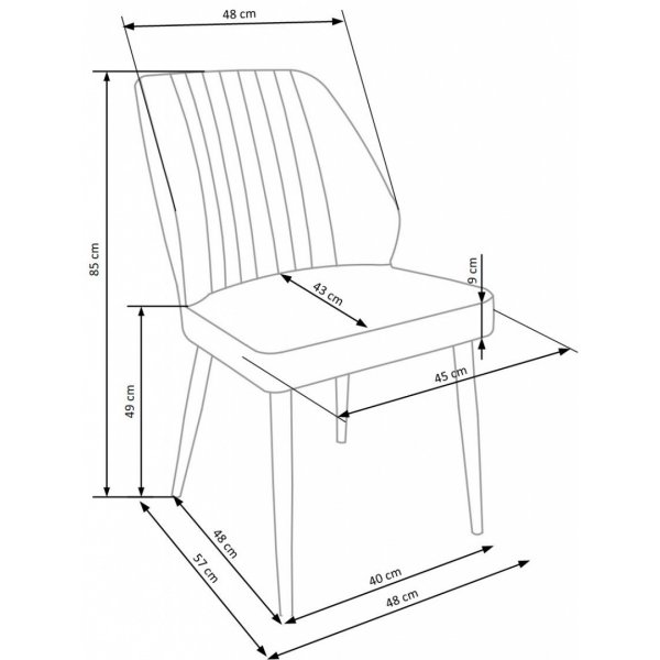 Cadeira Esszimmerstuhl 432 - Blau
