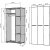 Asimo Kleiderschrank 90 x 45 x 183 cm - Anthrazit/Wei