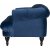 Oxford Deluxe 3-Sitzer-Sofa aus blauem Samt