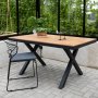 Garcia Esstisch 150 x 90 cm - Schwarz/Natur