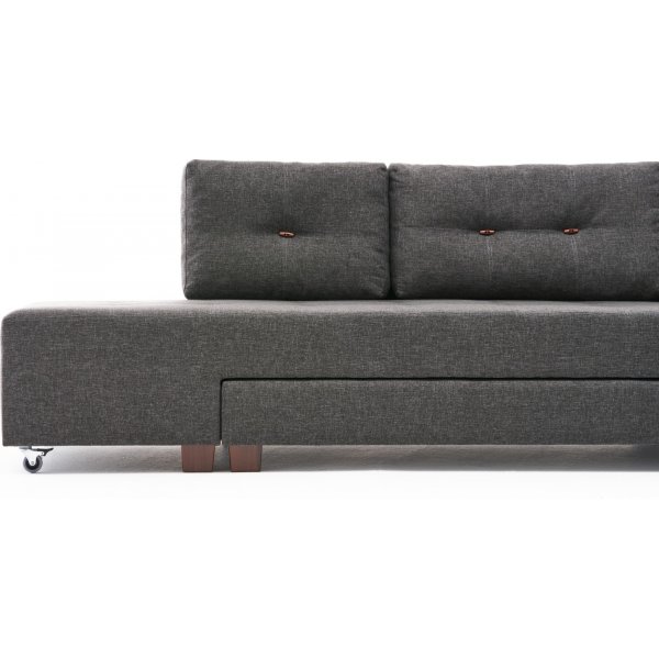 Manama Ecksofa links - Anthrazit