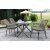 Scottsdale Outdoor-Essgruppen-Esstisch mit 4 Ystad-Gestellsthlen - Grau/Beige