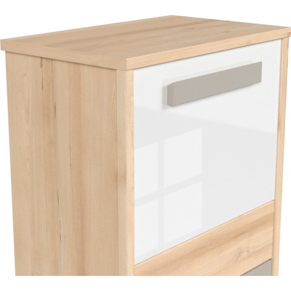 Namek Kommode - Buche/wei/grau