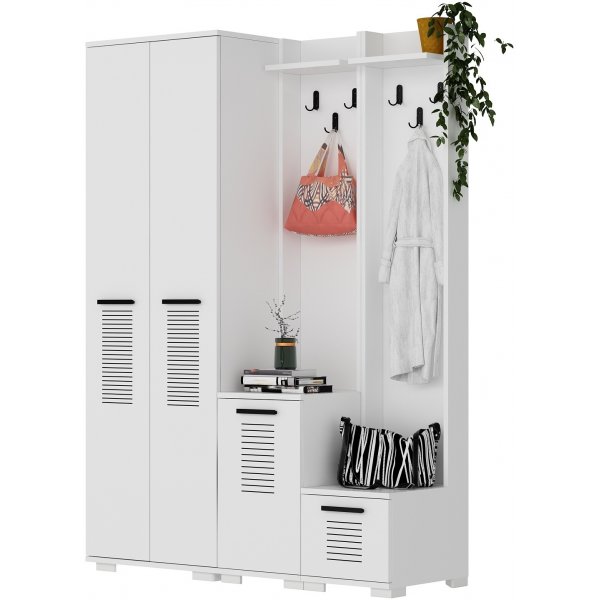 Asimo Kleiderbügel 130 x 44,6 x 183 cm - Weiß Asimo Kleiderbügel 130 x 44,6 x 183 cm - Weiß