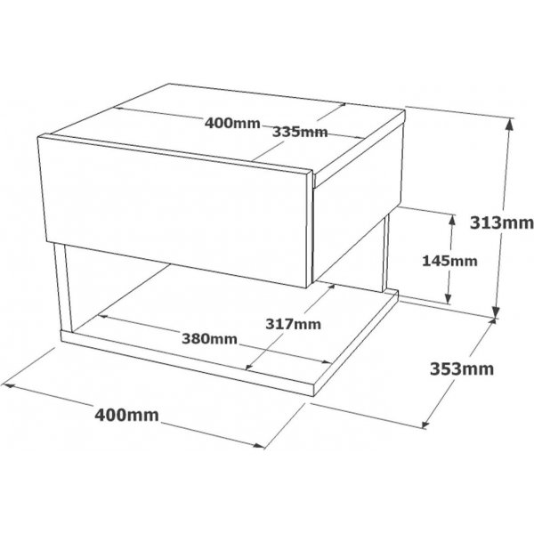 Luvio Wand-Nachttisch in Zementimitation
