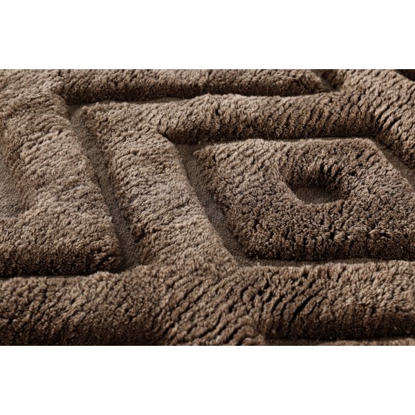 Dahlien-Wollteppich - Dunkelbraun Dahlien-Wollteppich - Dunkelbraun