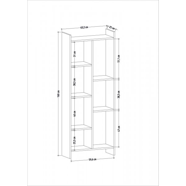 Bcherregal Eden - Wei