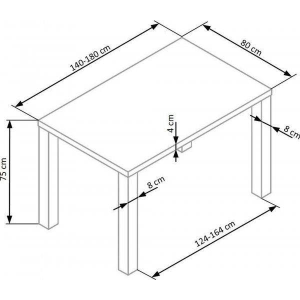 Johanna Esstisch 140-180 cm - Weiß Johanna Esstisch 140-180 cm - Weiß
