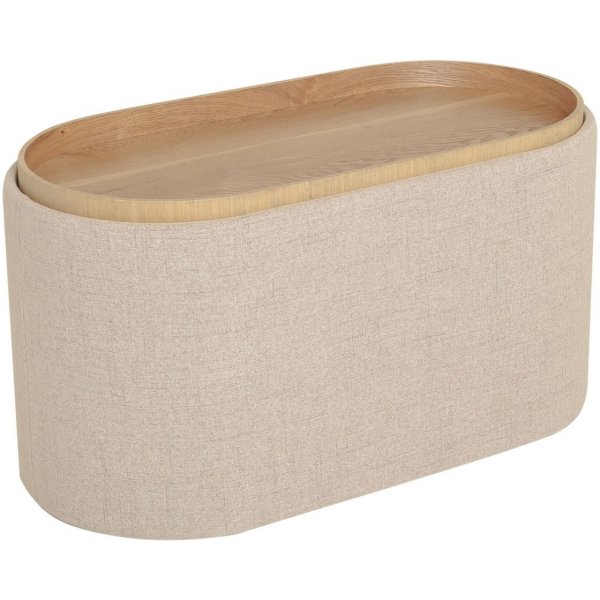 Maiko Hocker oval - Beige Maiko Hocker oval - Beige