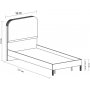 Lody Einzelbett 90 x 200 cm - Grau