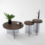 Serenity Couchtisch 70 cm - Walnuss/Dunkelgrau