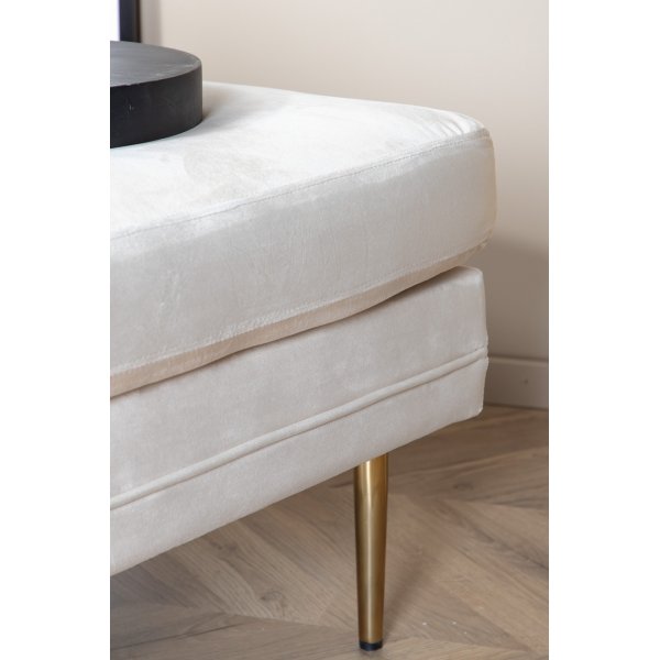 Savanna Pouf - Beige Samt Savanna Pouf - Beige Samt