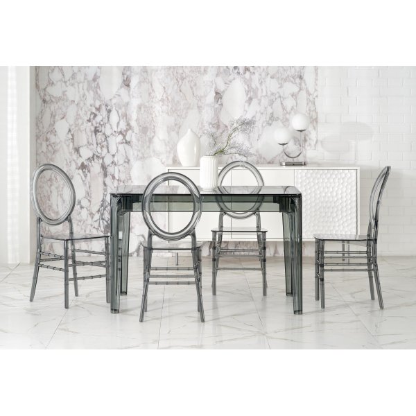 Gomez Esstisch 120 x 80 cm - Rauchglas Gomez Esstisch 120 x 80 cm - Rauchglas