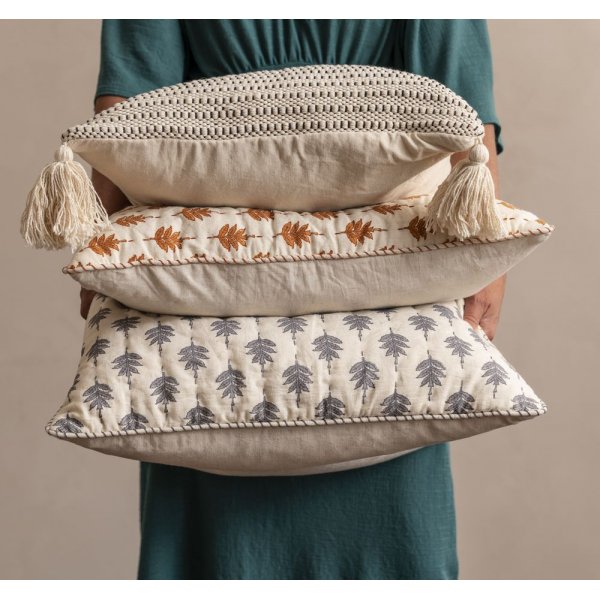 Ausgefallener Kissenbezug - Wei/Blau