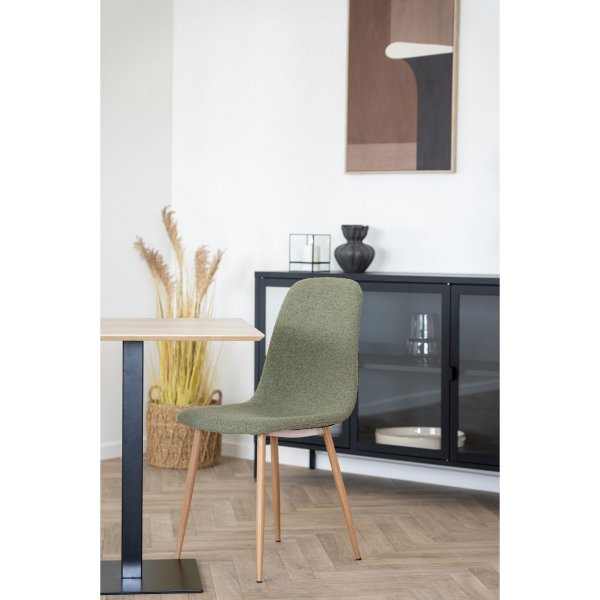 Stockholm Esszimmerstuhl - Dunkelgrünes Bouclé Stockholm Esszimmerstuhl - Dunkelgrünes Bouclé